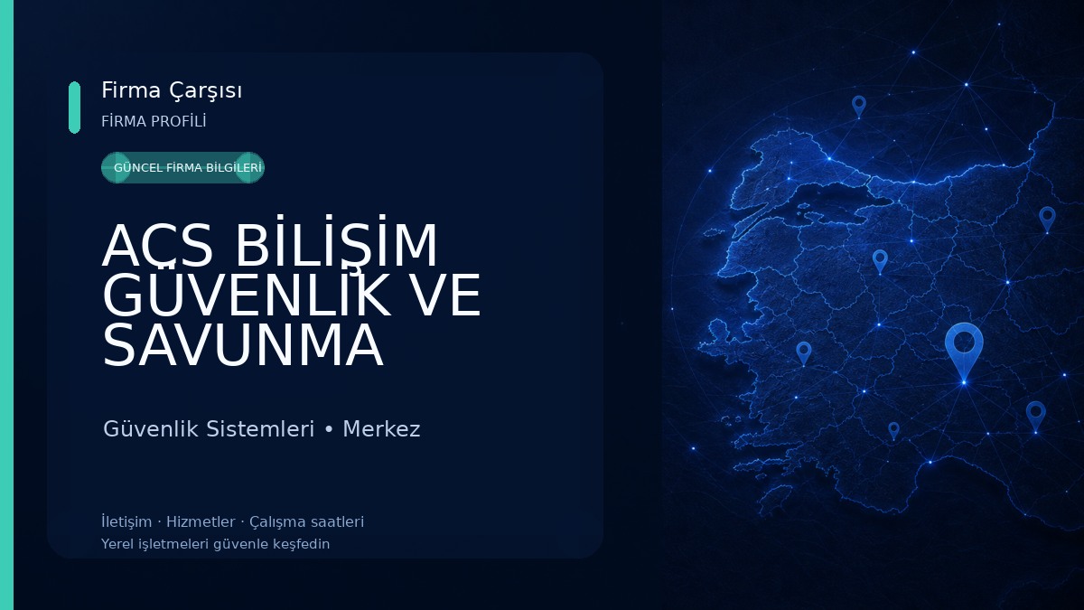 ACS BİLİŞİM GÜVENLİK VE SAVUNMA SİSTEMLERİ Güvenlik Sistemleri