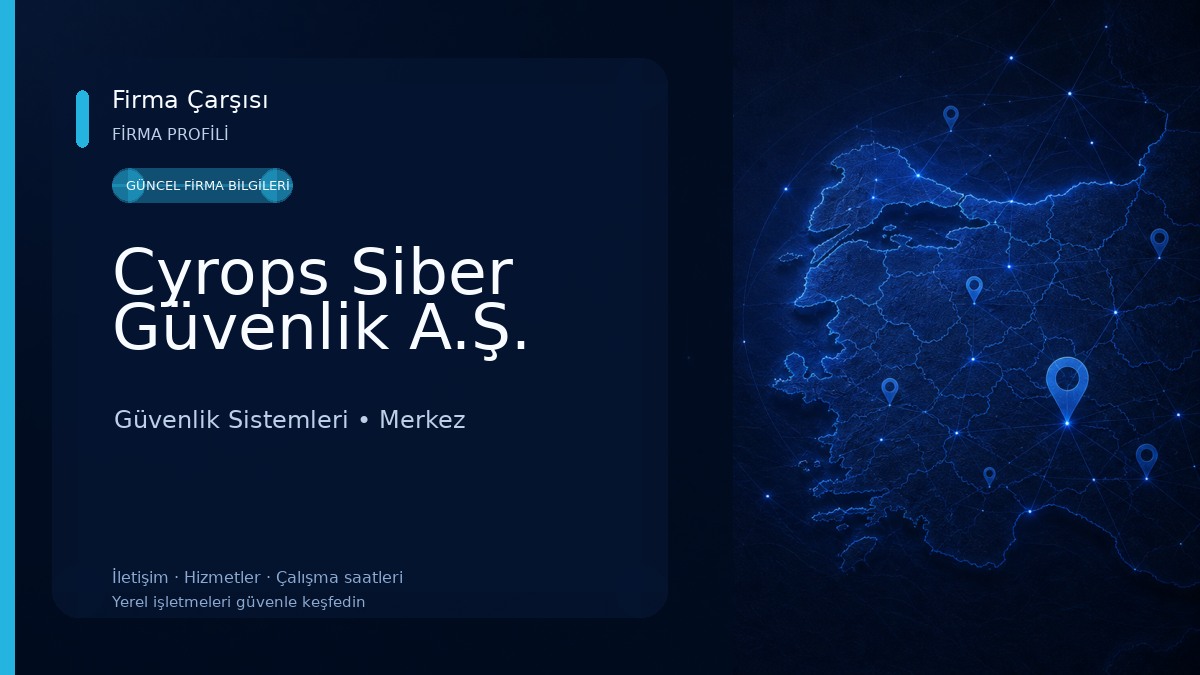 Cyrops Siber Güvenlik A.Ş. Güvenlik Sistemleri