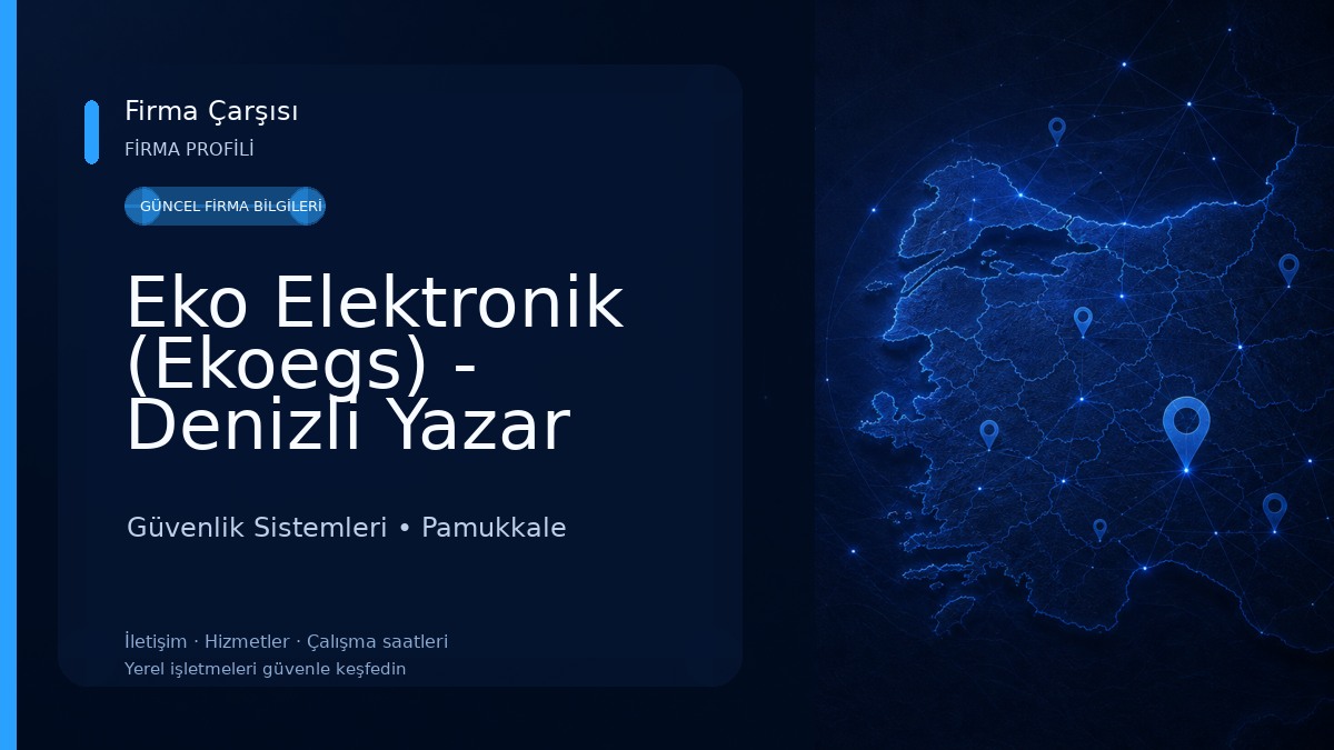 Eko Elektronik (Ekoegs) - Denizli Yazar Kasa