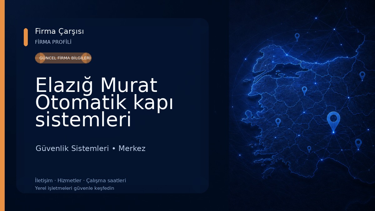 Elazığ Murat Otomatik kapı sistemleri Güvenlik Sistemleri