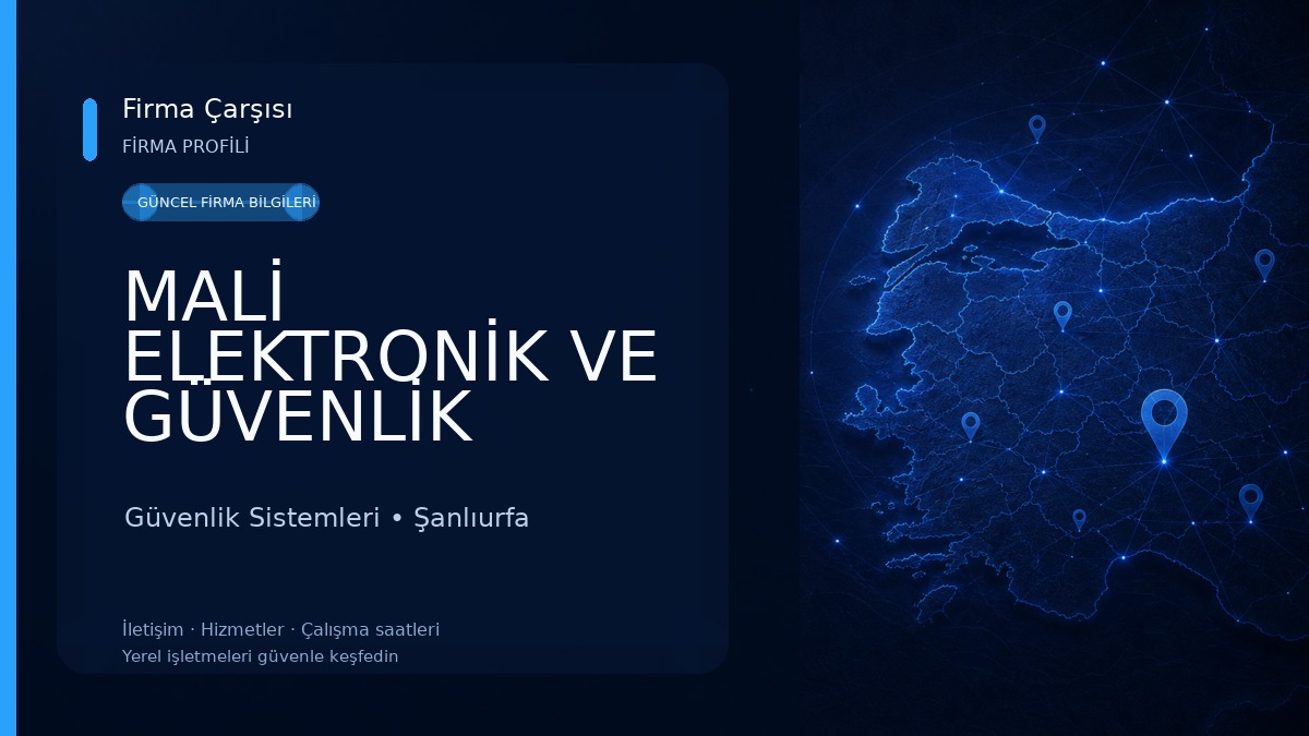 MALİ ELEKTRONİK VE GÜVENLİK SİSTEMLERİ 