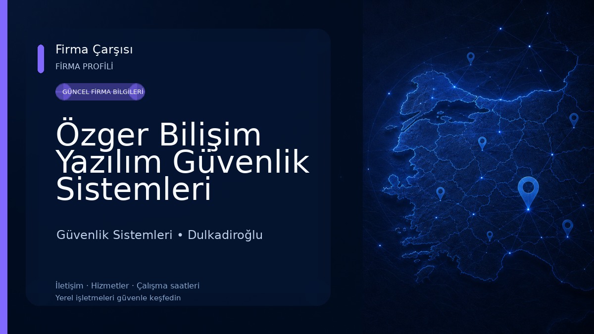 Özger Bilişim Yazılım Güvenlik Sistemleri Güvenlik Sistemleri