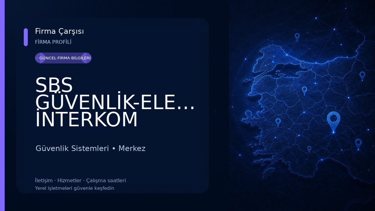 SBS GÜVENLİK-ELEKTRONİK-BİLİŞİM İNTERKOM SİSTEMLERİ Güvenlik Sistemleri