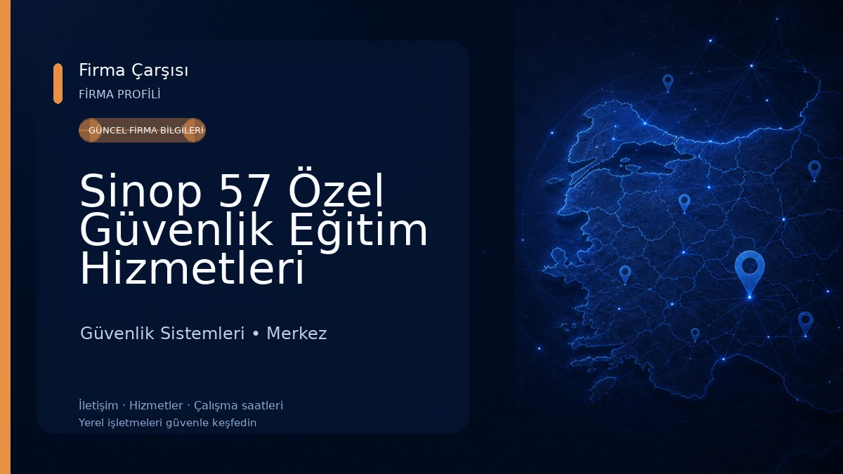 Sinop 57 Özel Güvenlik Eğitim Hizmetleri Güvenlik Sistemleri