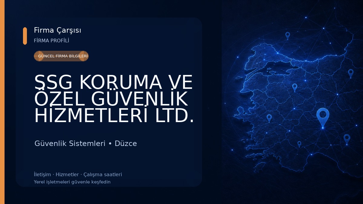 SSG KORUMA VE ÖZEL GÜVENLİK HİZMETLERİ LTD. ŞTİ 
