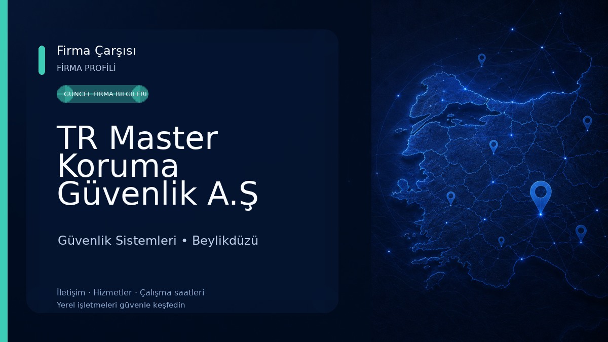 TR Master Koruma Güvenlik A.Ş Güvenlik Sistemleri